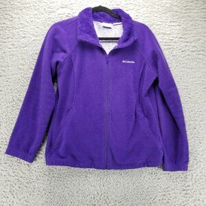Columbia Jacket Womens Medium Purple Fleece Omni-Heat Thermal Full Zip Gorpcore